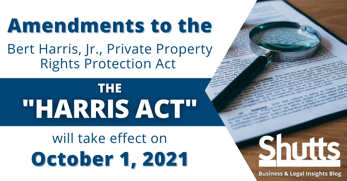 Amendments to Florida's Private Property Rights Protection Act (“Harris